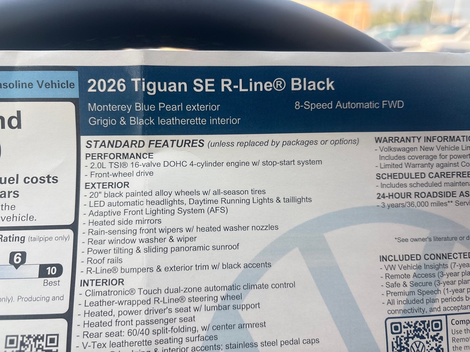2026 Volkswagen Tiguan SE R-Line Black