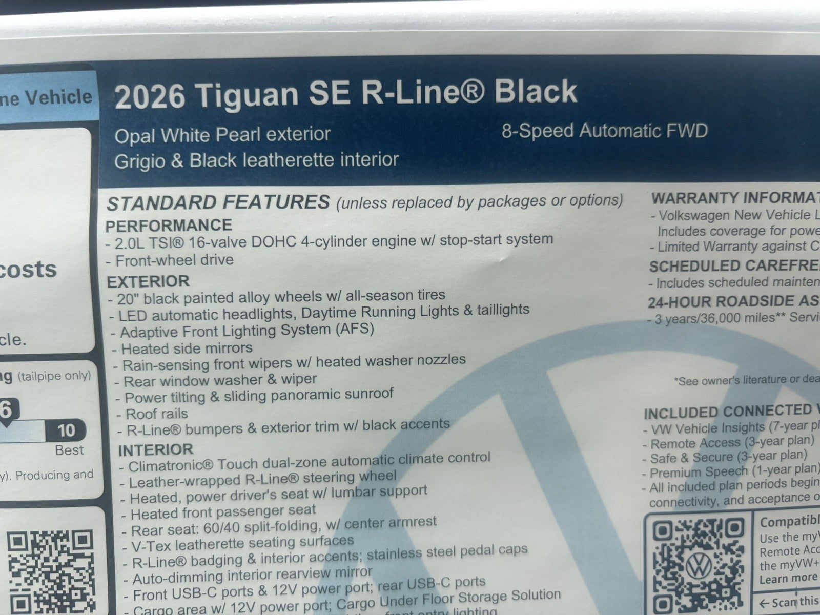 2026 Volkswagen Tiguan SE R-Line Black