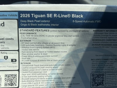 2026 Volkswagen Tiguan SE R-Line Black