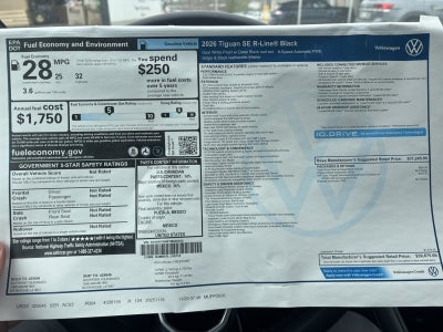 2026 Volkswagen Tiguan SE R-Line Black