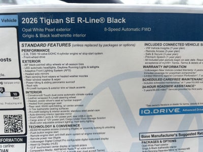 2026 Volkswagen Tiguan SE R-Line Black