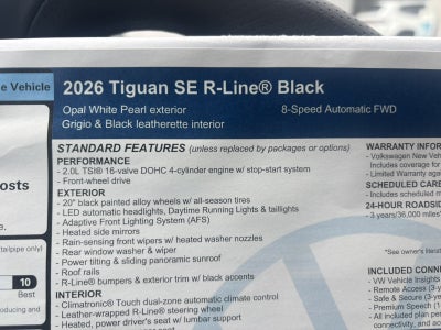 2026 Volkswagen Tiguan SE R-Line Black