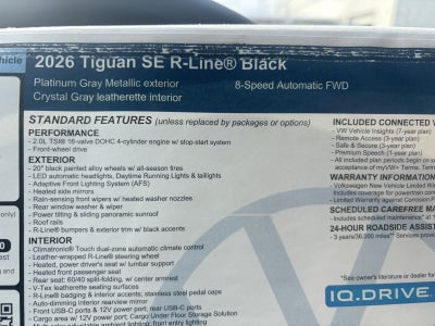 2026 Volkswagen Tiguan SE R-Line Black