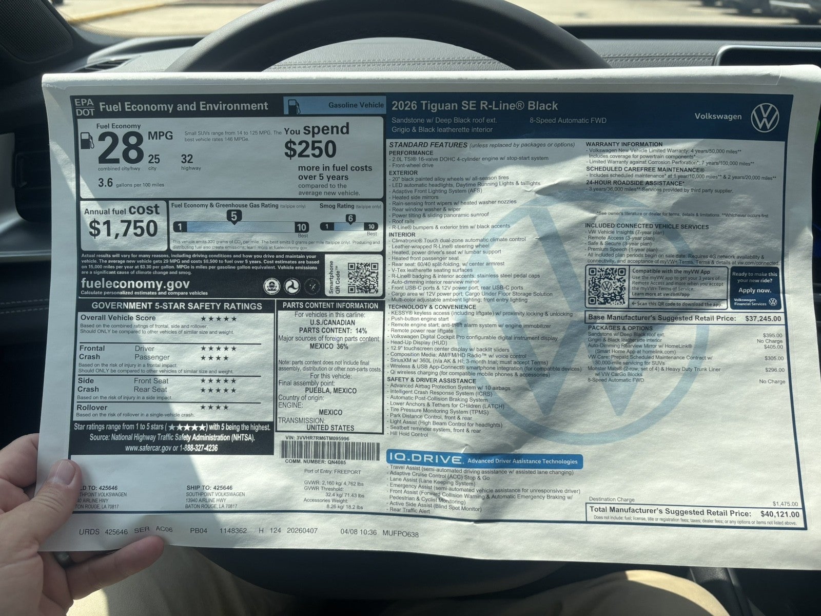2026 Volkswagen Tiguan SE R-Line Black