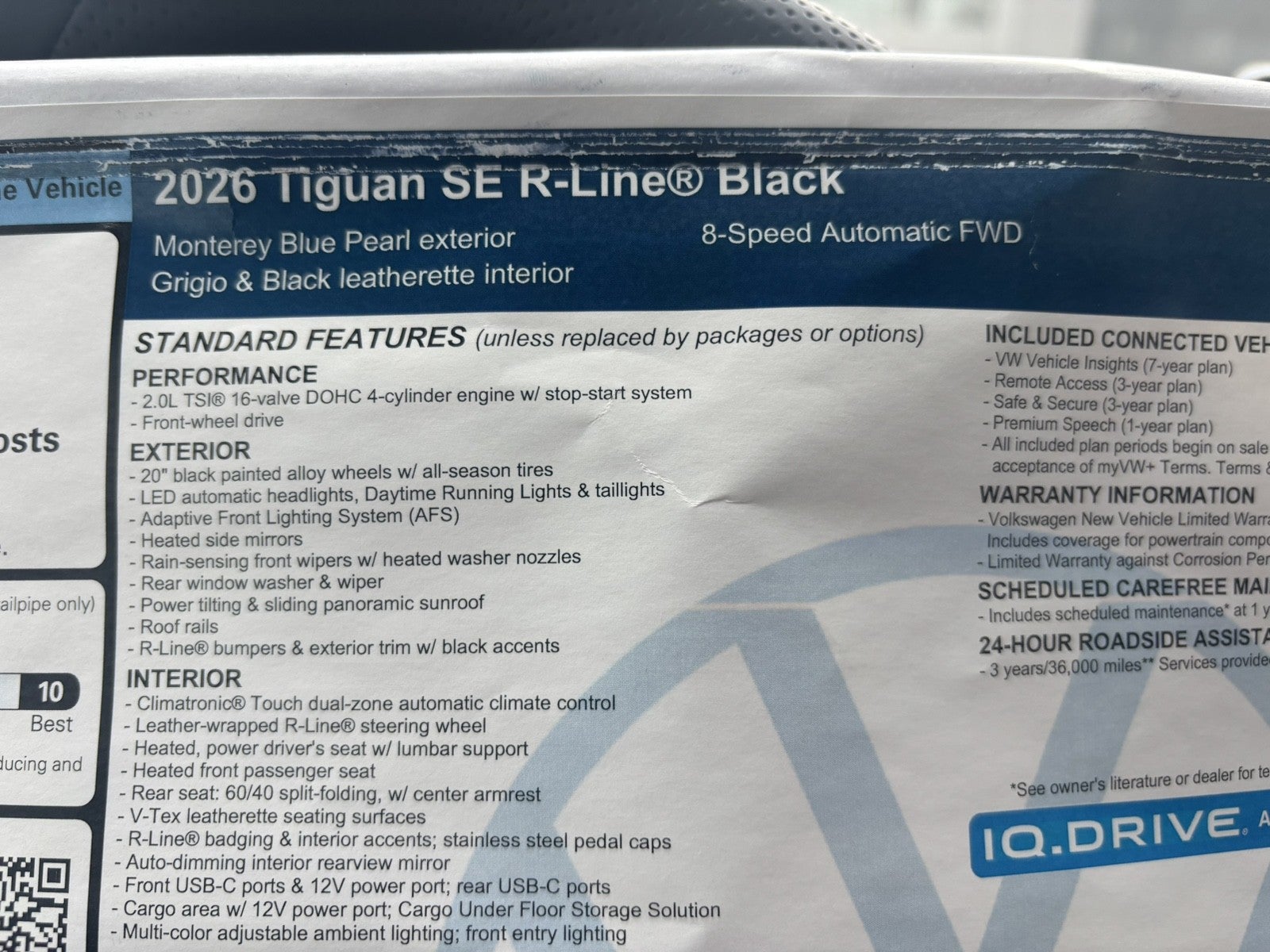 2026 Volkswagen Tiguan SE R-Line Black