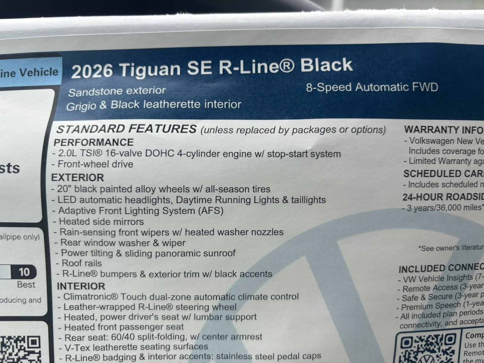 2026 Volkswagen Tiguan SE R-Line Black