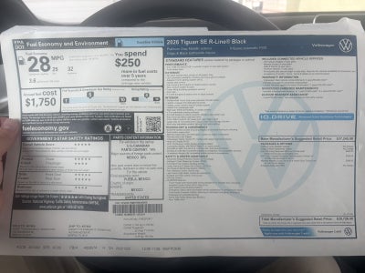 2026 Volkswagen Tiguan SE R-Line Black