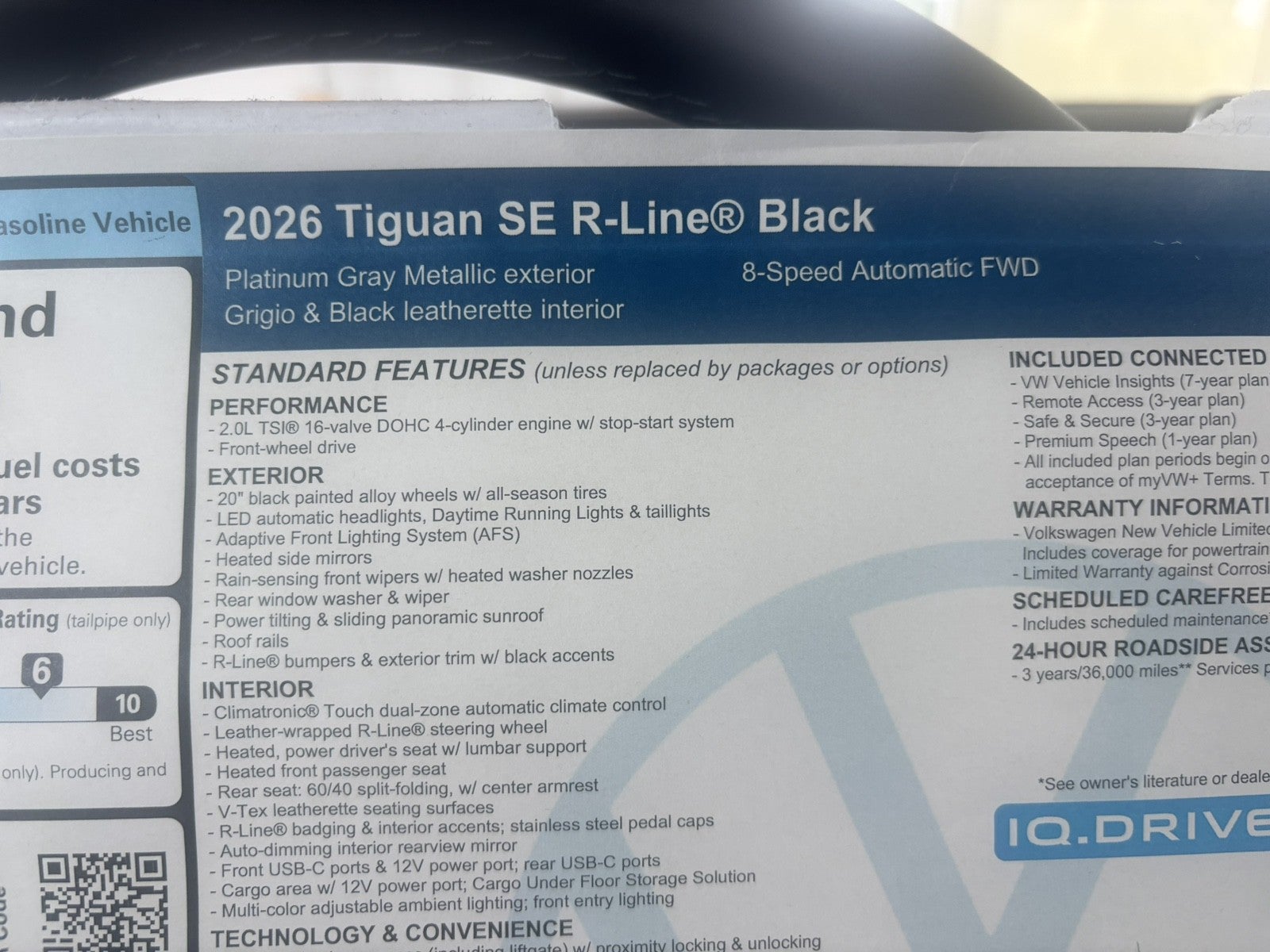 2026 Volkswagen Tiguan SE R-Line Black
