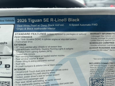 2026 Volkswagen Tiguan SE R-Line Black