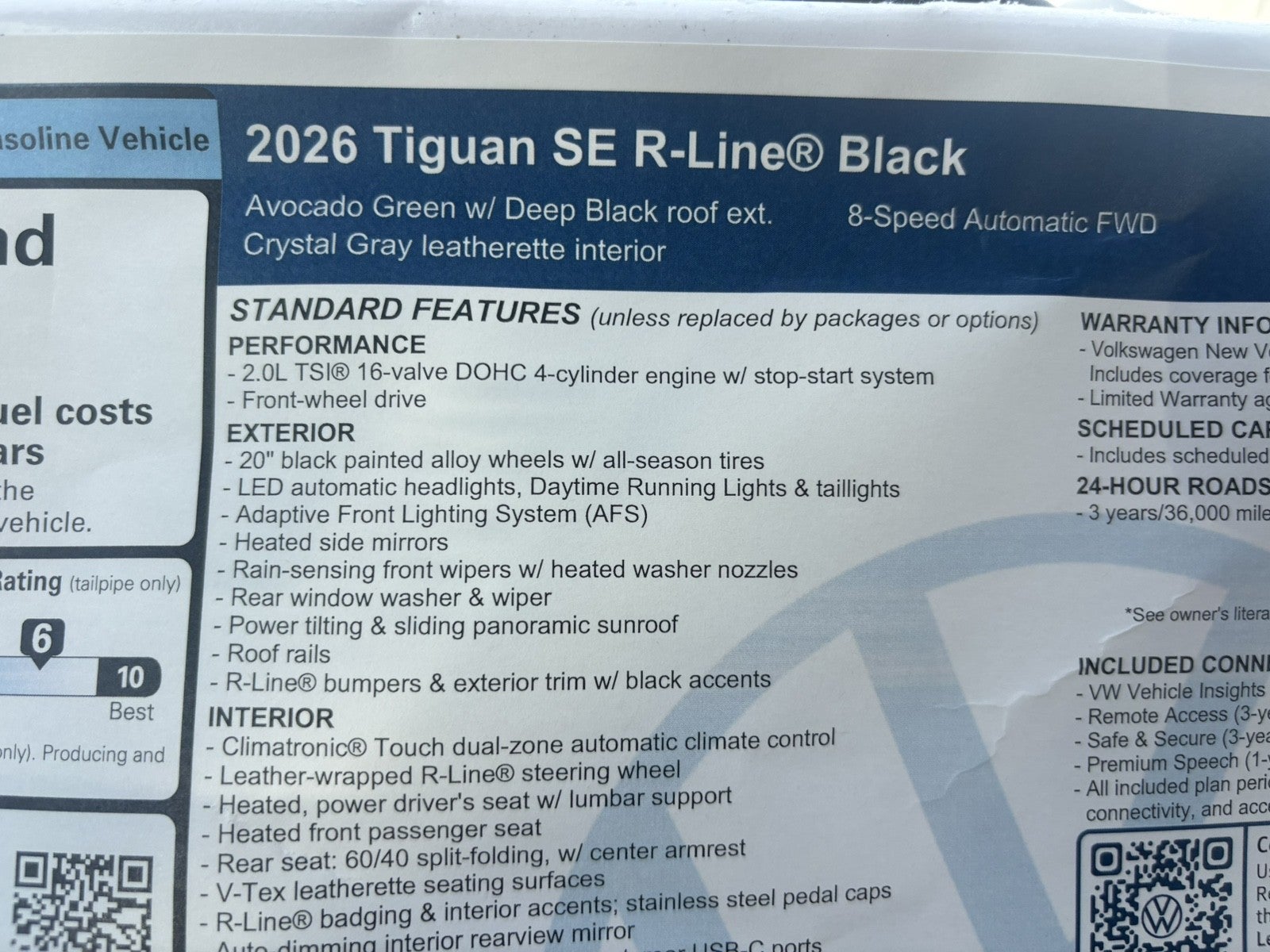 2026 Volkswagen Tiguan SE R-Line Black