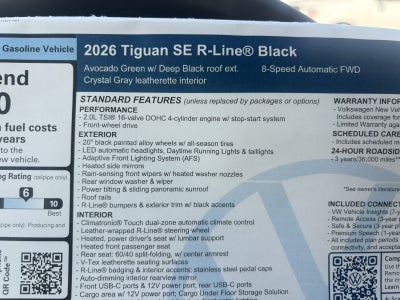 2026 Volkswagen Tiguan SE R-Line Black