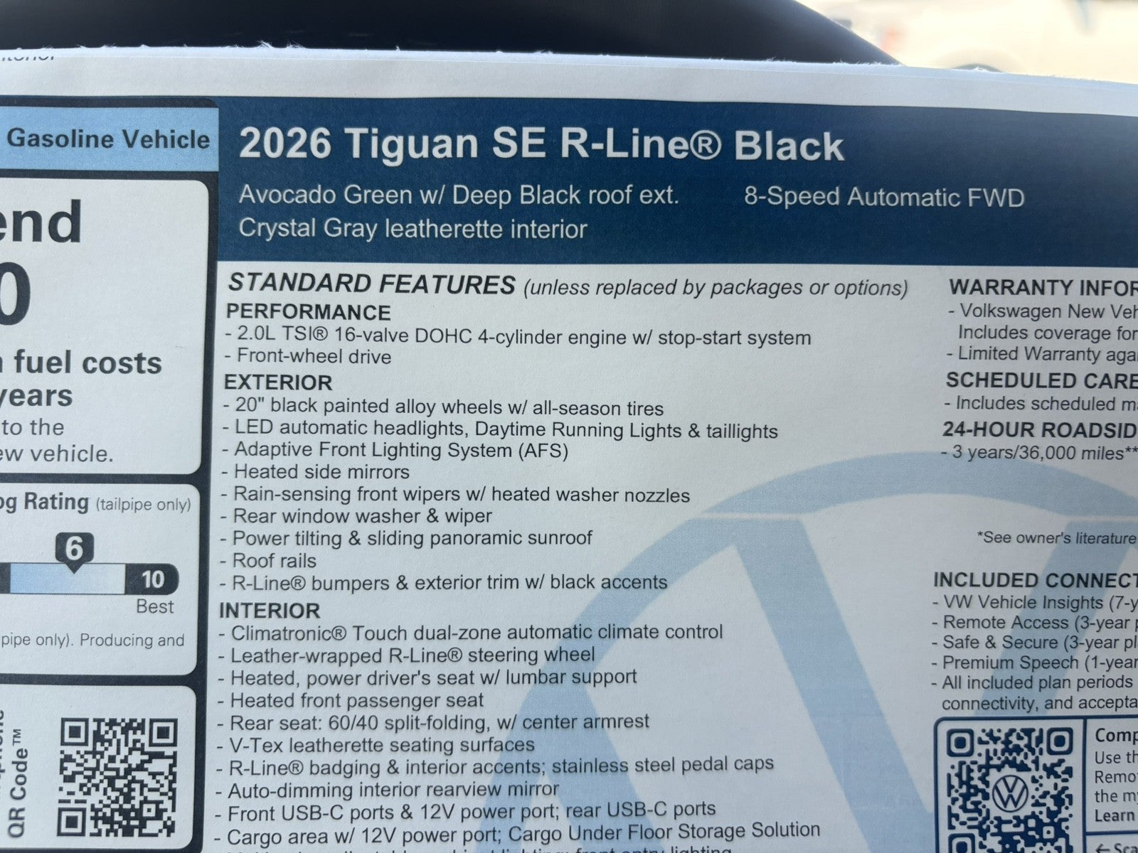 2026 Volkswagen Tiguan SE R-Line Black