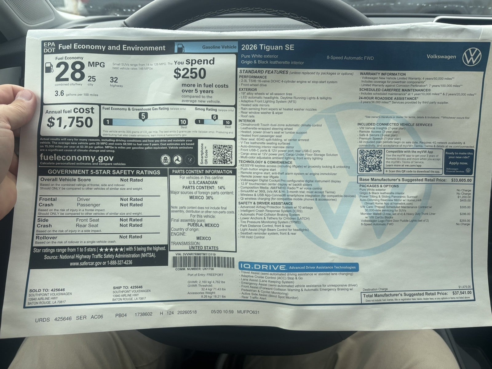 2026 Volkswagen Tiguan SE