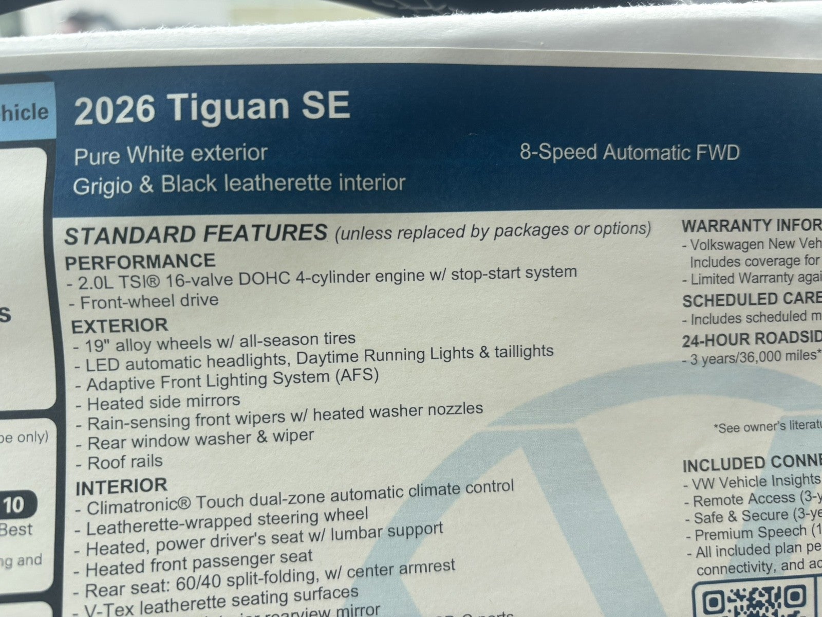 2026 Volkswagen Tiguan SE