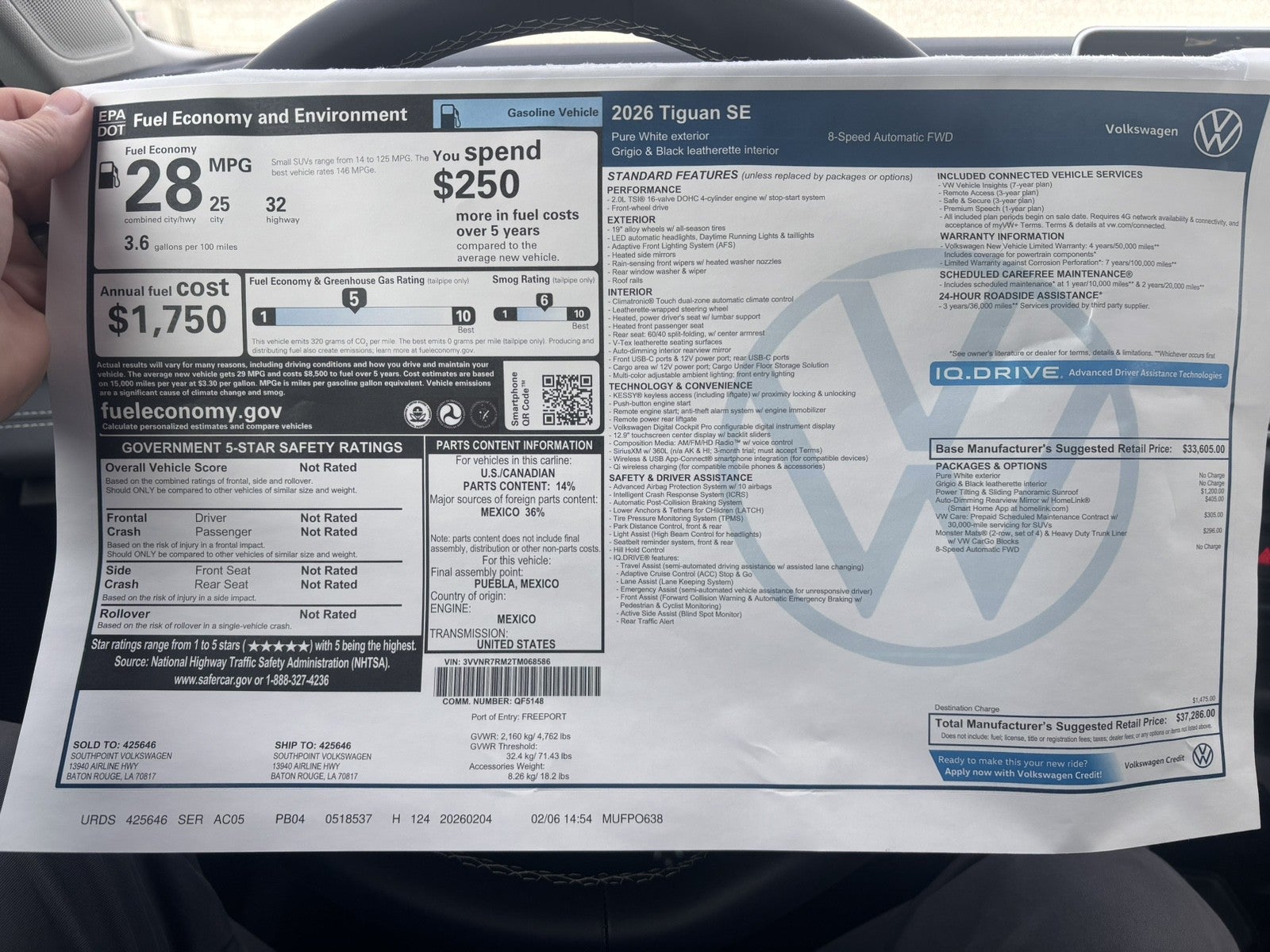 2026 Volkswagen Tiguan SE