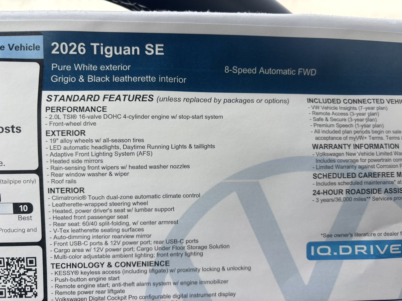 2026 Volkswagen Tiguan SE