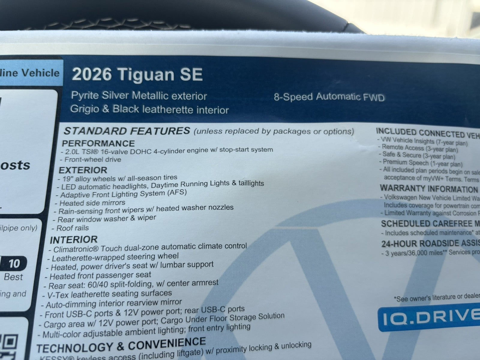 2026 Volkswagen Tiguan SE