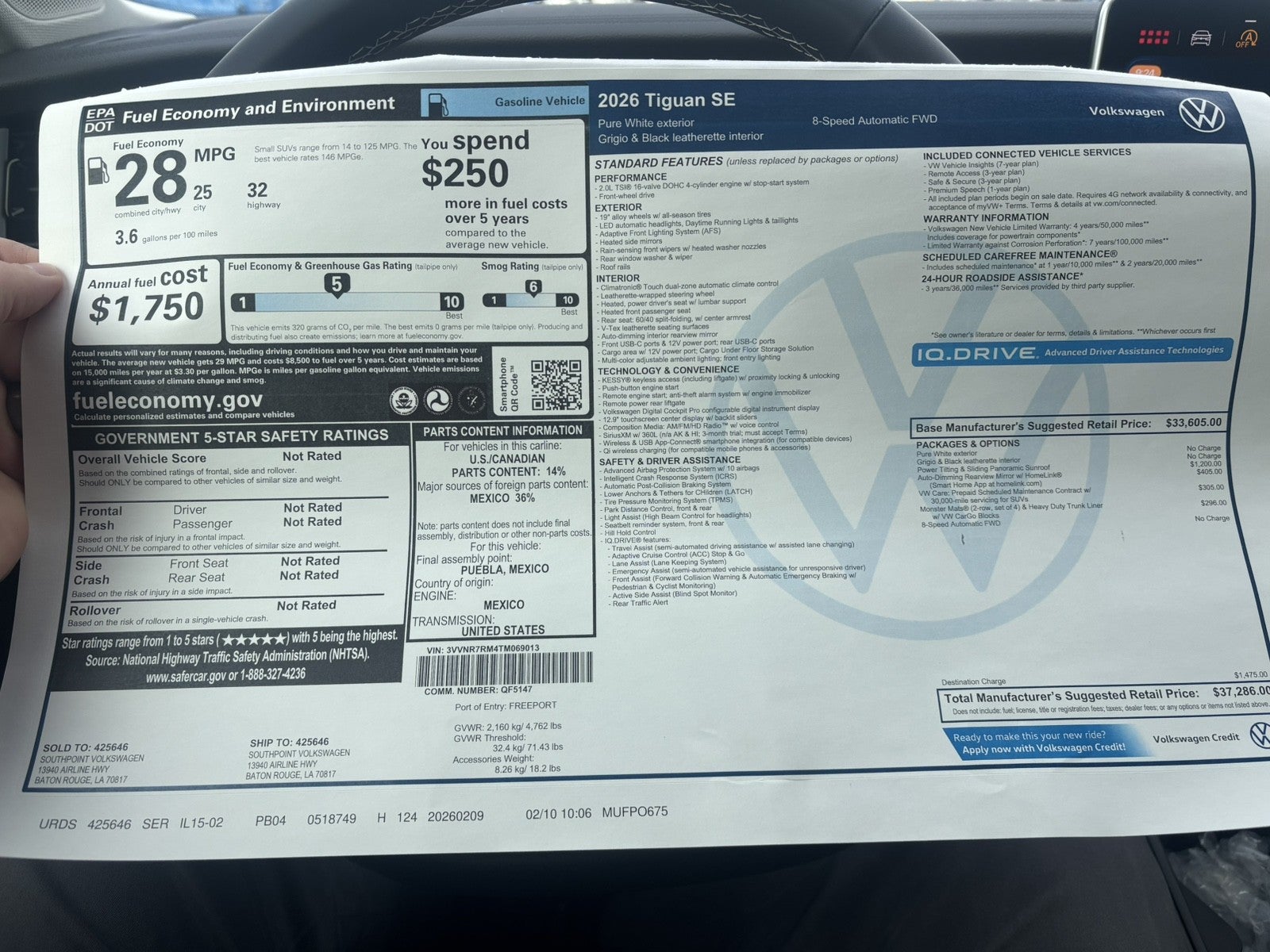 2026 Volkswagen Tiguan SE