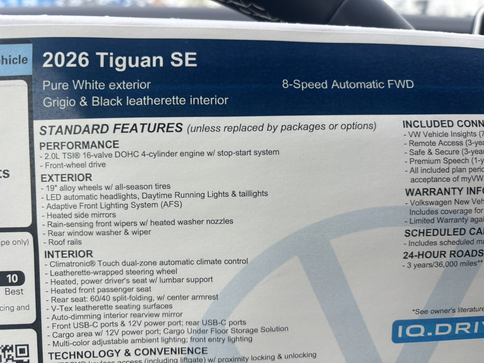 2026 Volkswagen Tiguan SE
