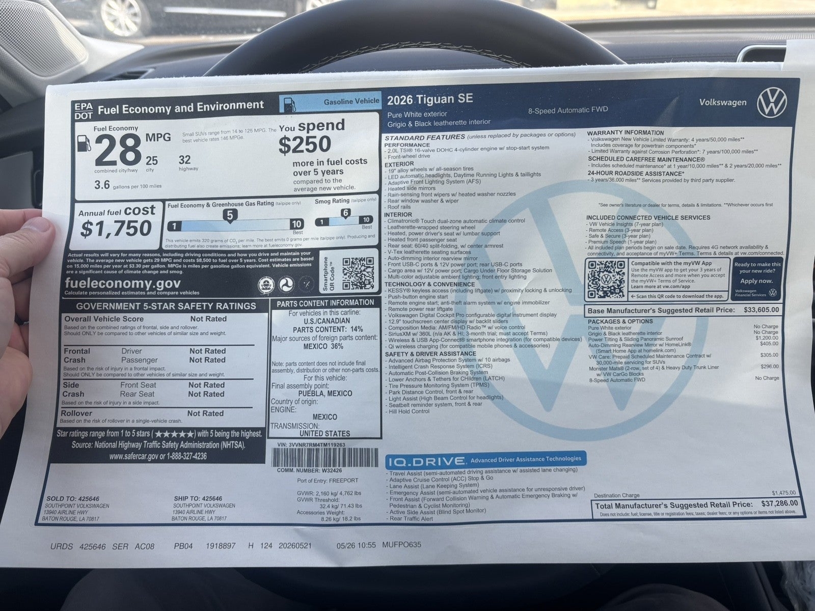 2026 Volkswagen Tiguan SE