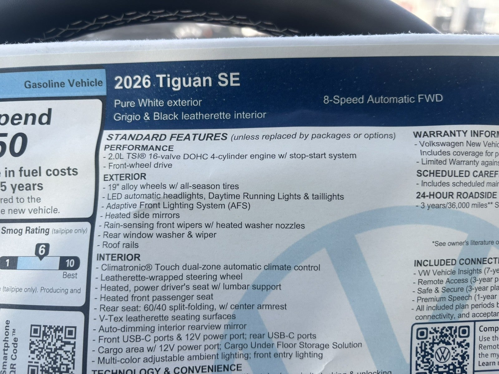 2026 Volkswagen Tiguan SE