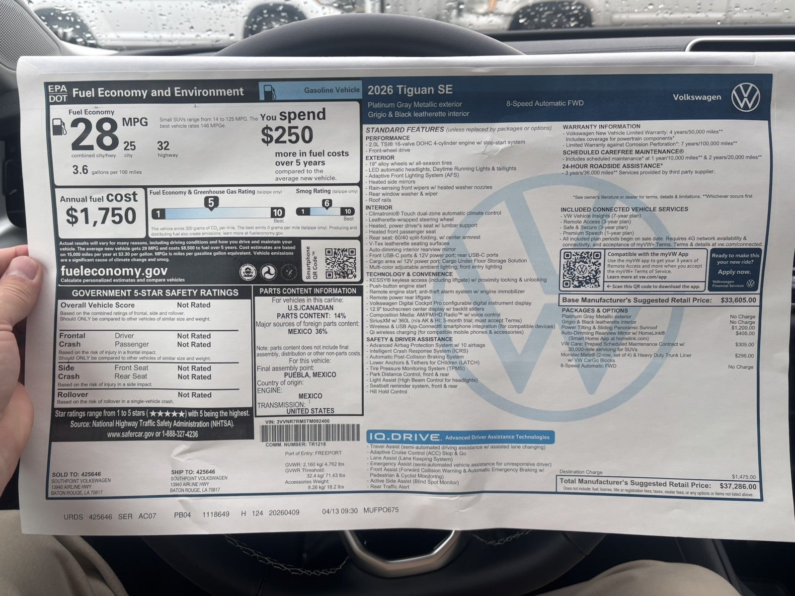 2026 Volkswagen Tiguan SE