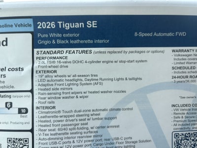2026 Volkswagen Tiguan SE