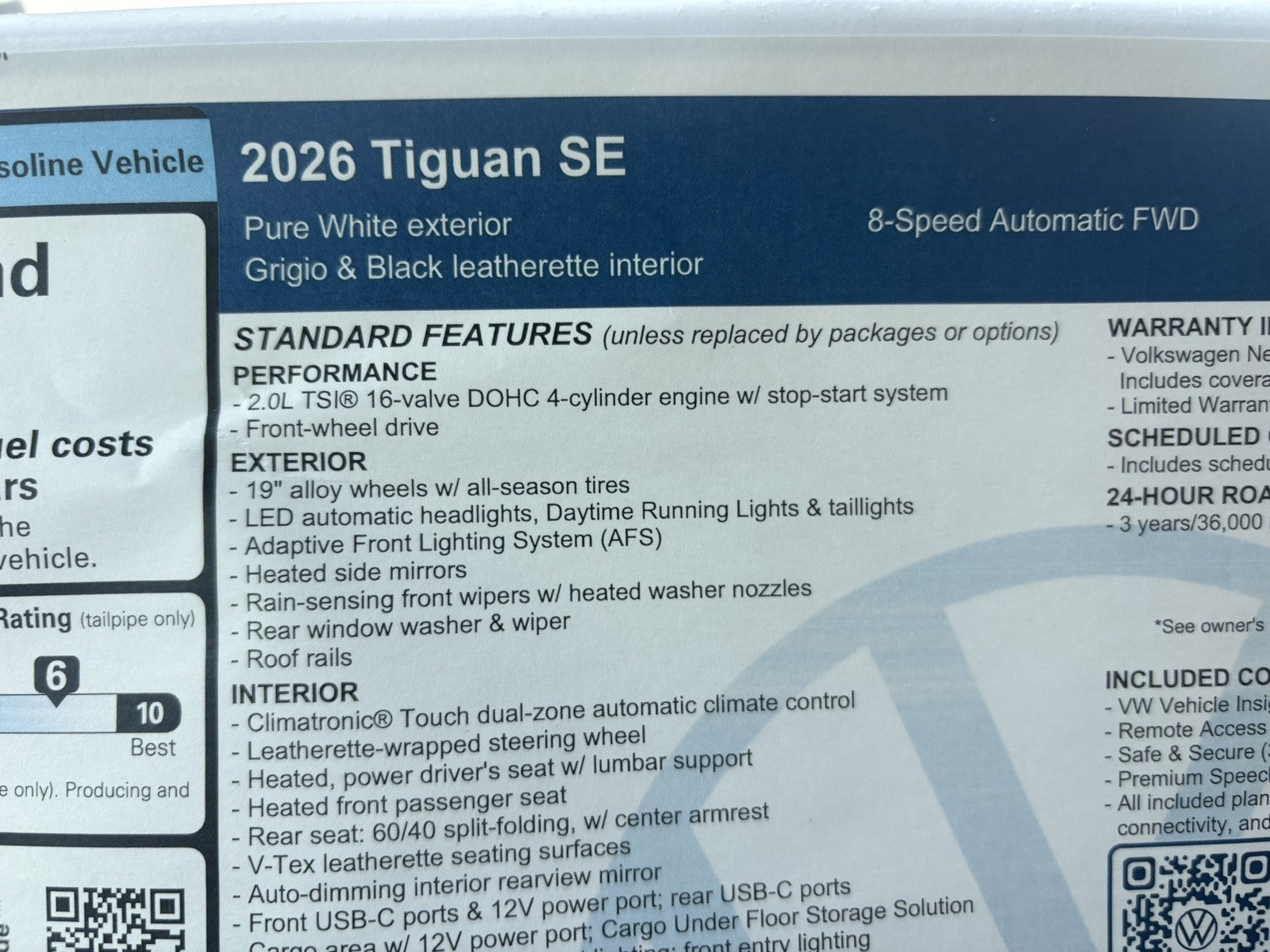 2026 Volkswagen Tiguan SE