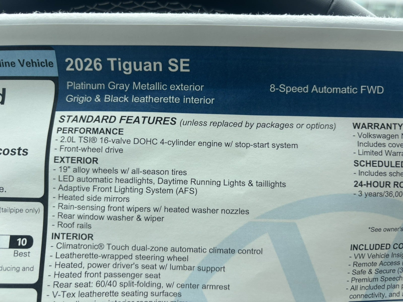 2026 Volkswagen Tiguan SE