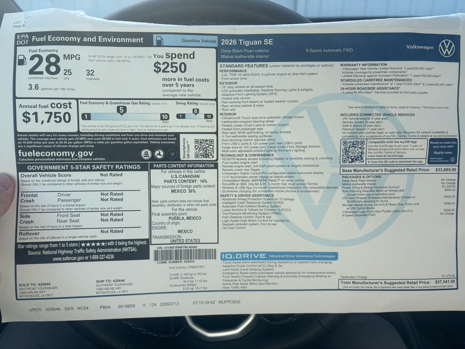2026 Volkswagen Tiguan SE