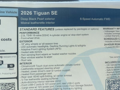 2026 Volkswagen Tiguan SE