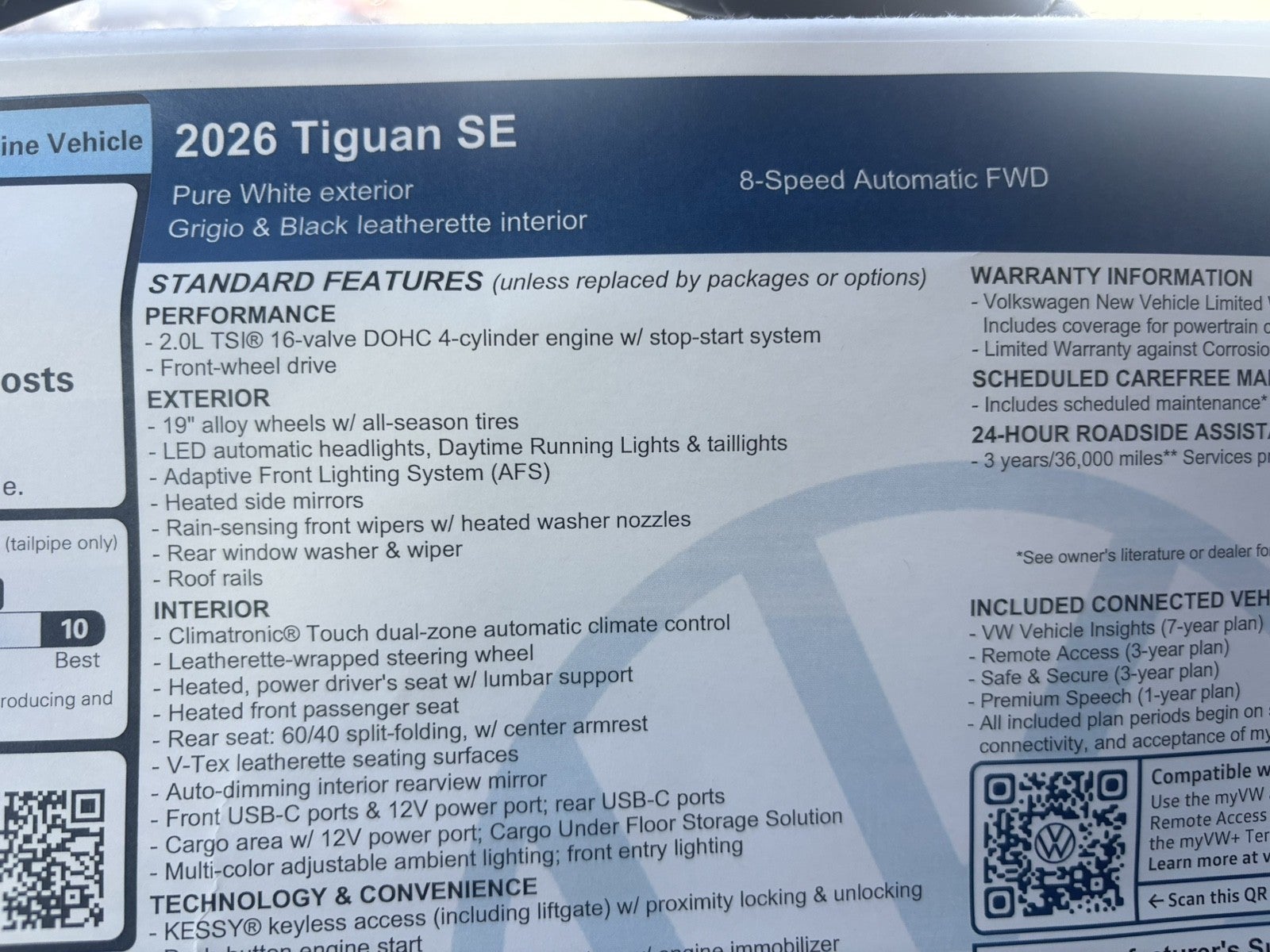 2026 Volkswagen Tiguan SE