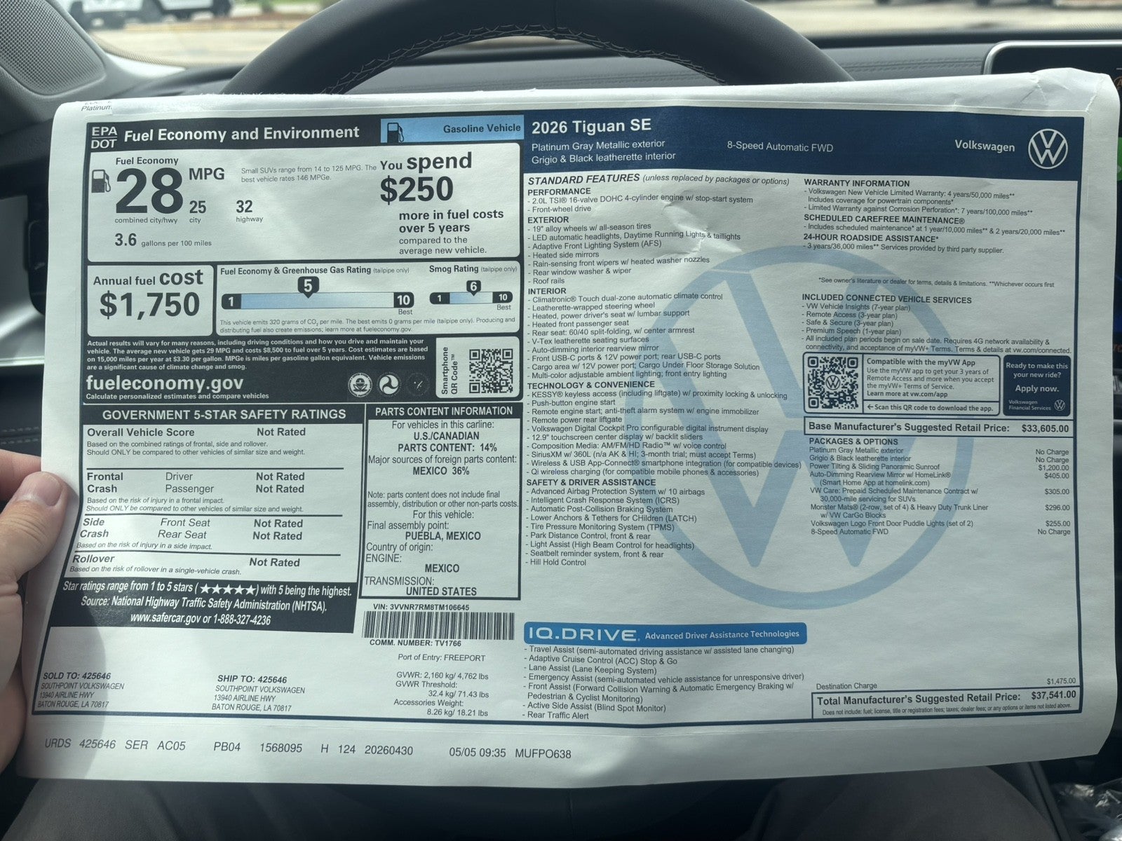 2026 Volkswagen Tiguan SE