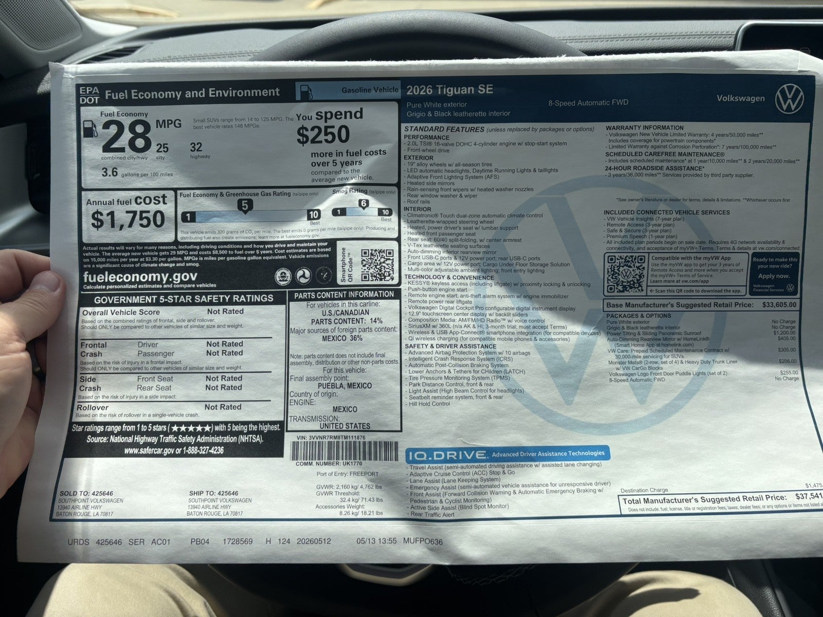 2026 Volkswagen Tiguan SE