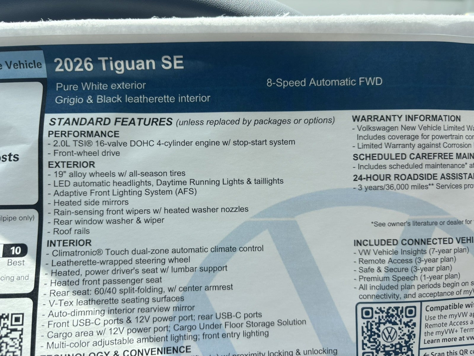 2026 Volkswagen Tiguan SE