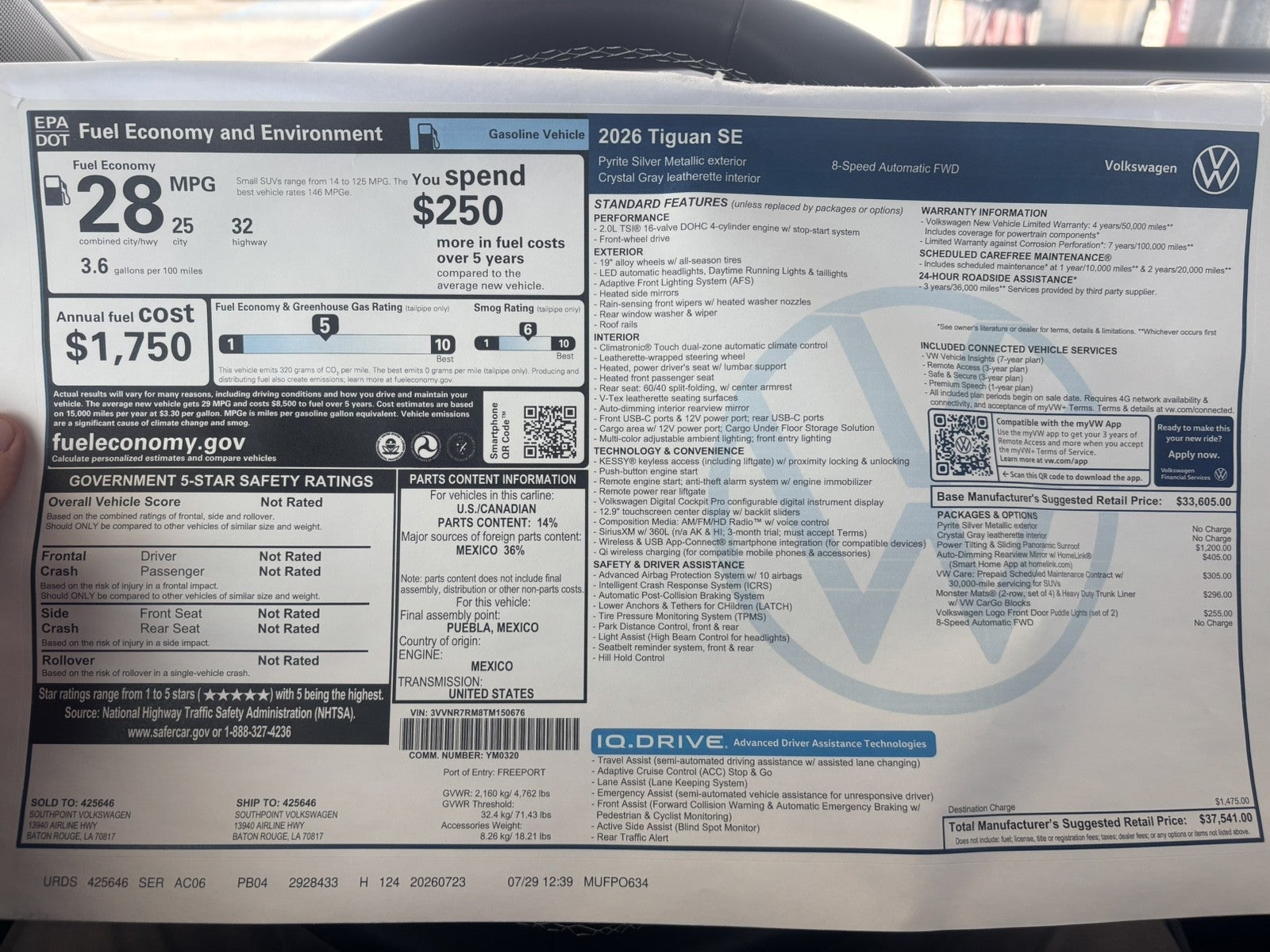 2026 Volkswagen Tiguan SE