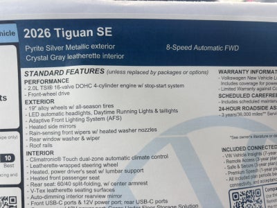 2026 Volkswagen Tiguan SE