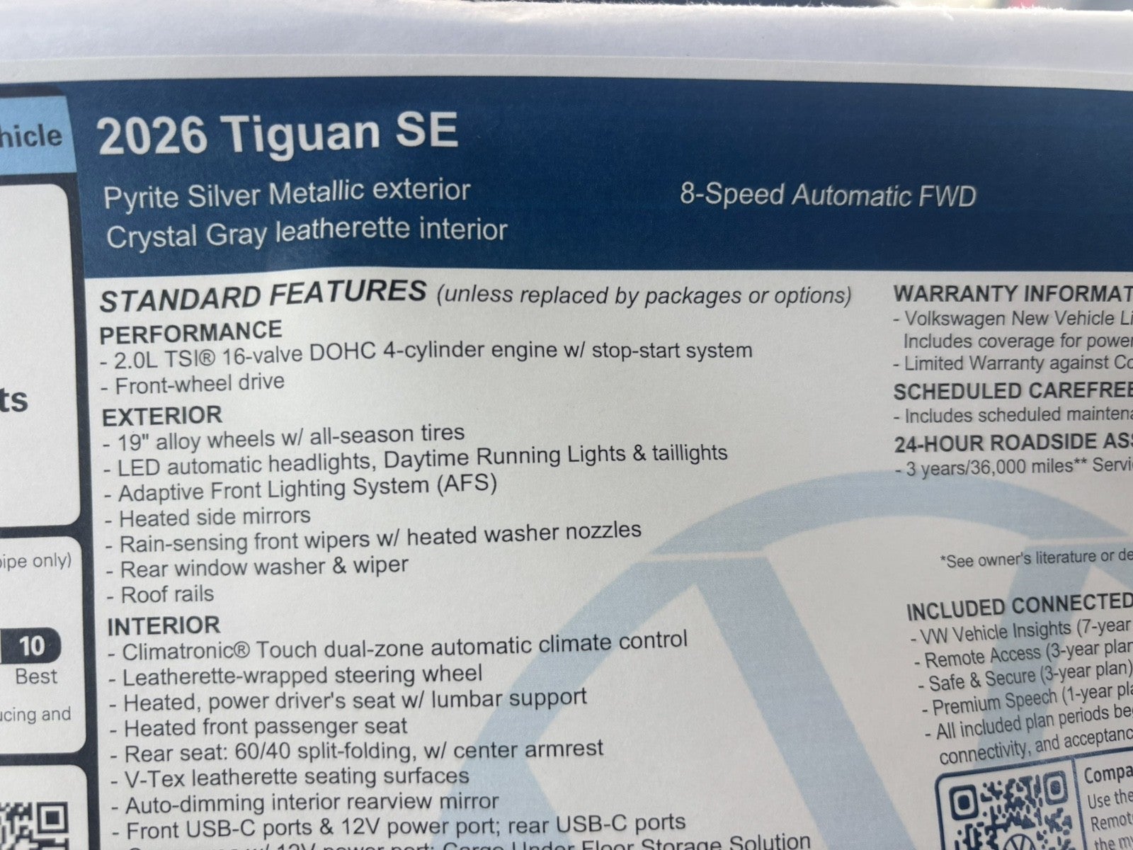 2026 Volkswagen Tiguan SE