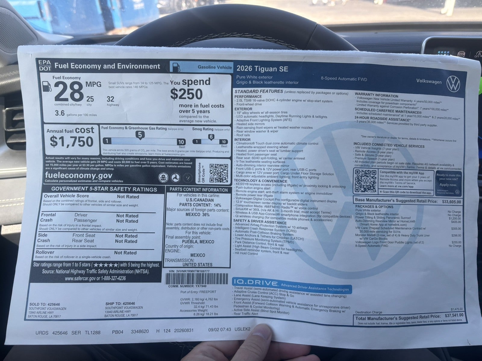 2026 Volkswagen Tiguan SE