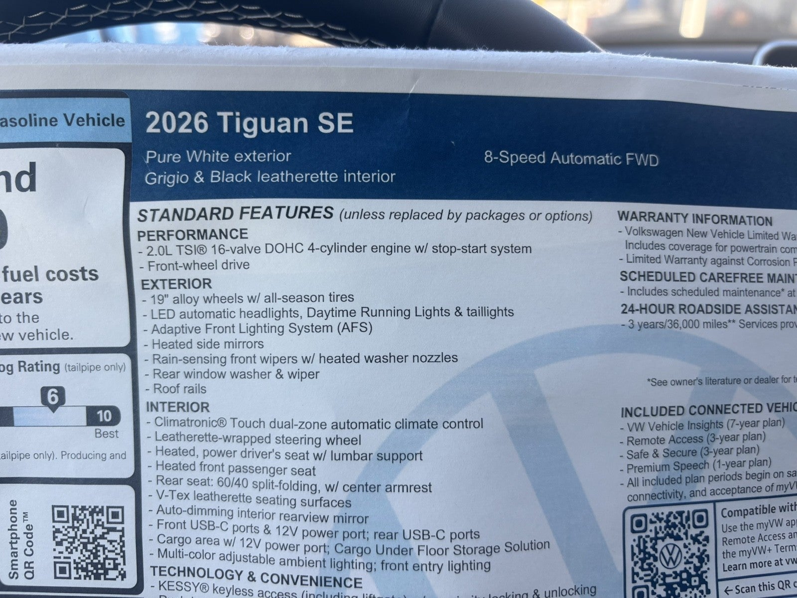 2026 Volkswagen Tiguan SE