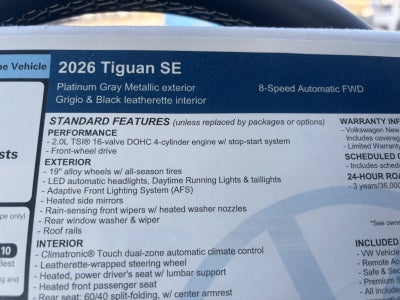 2026 Volkswagen Tiguan SE