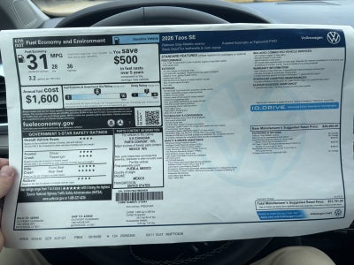 2026 Volkswagen Taos SE