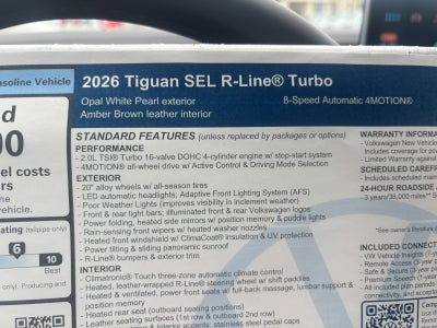 2026 Volkswagen Tiguan SEL R-Line Turbo