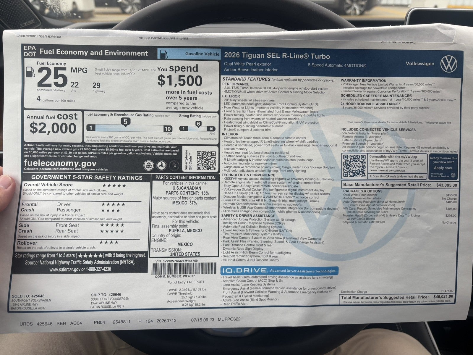 2026 Volkswagen Tiguan SEL R-Line Turbo