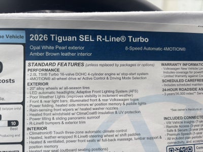 2026 Volkswagen Tiguan SEL R-Line Turbo