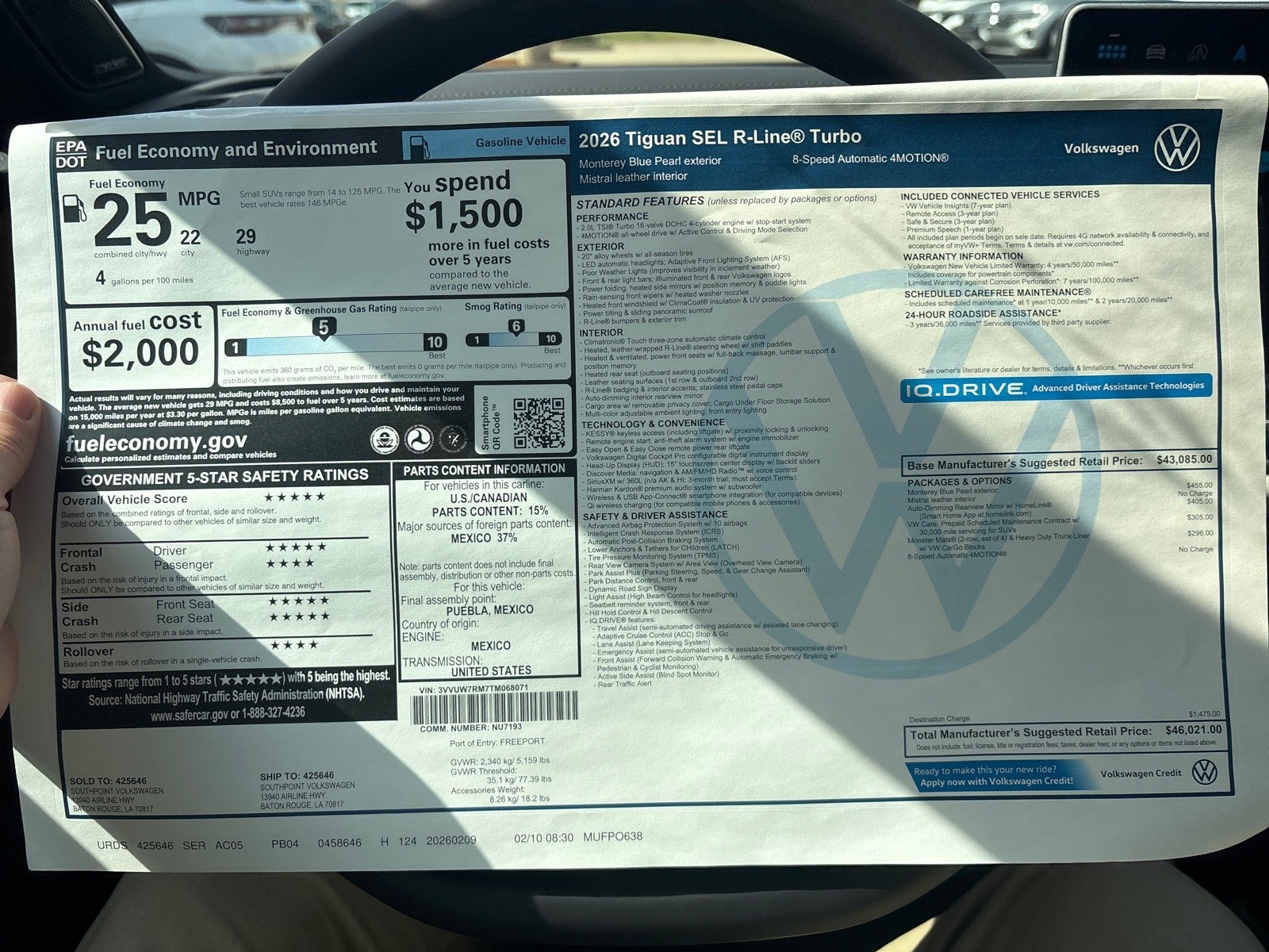 2026 Volkswagen Tiguan SEL R-Line