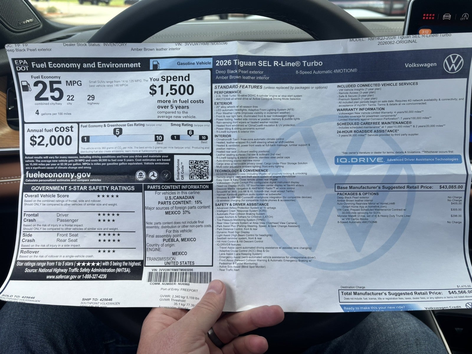 2026 Volkswagen Tiguan SEL R-Line Turbo