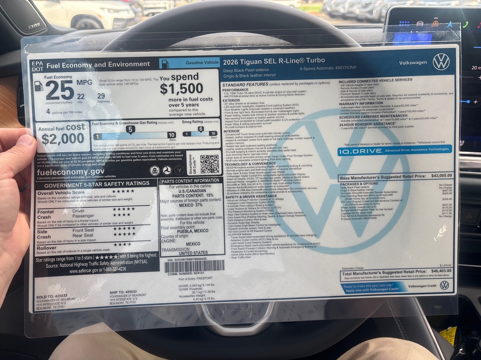 2026 Volkswagen Tiguan SEL R-Line Turbo