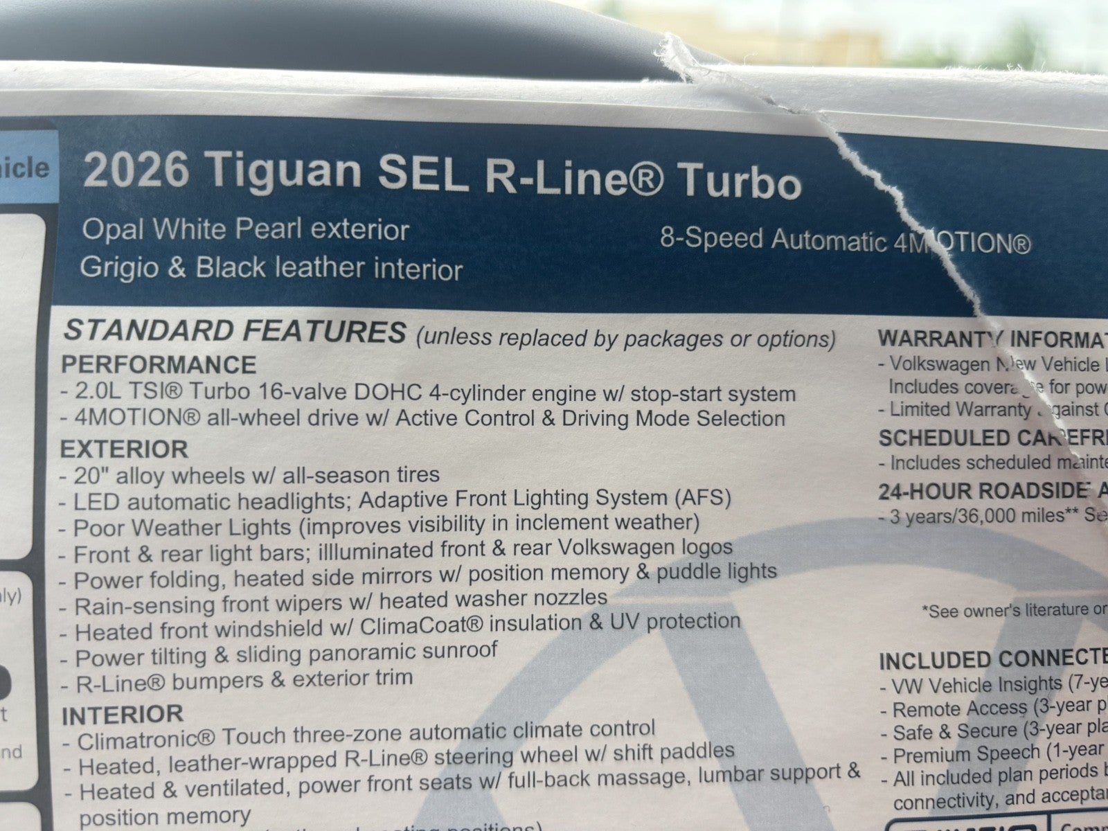 2026 Volkswagen Tiguan SEL R-Line Turbo