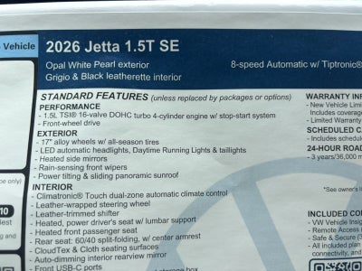2026 Volkswagen Jetta SE